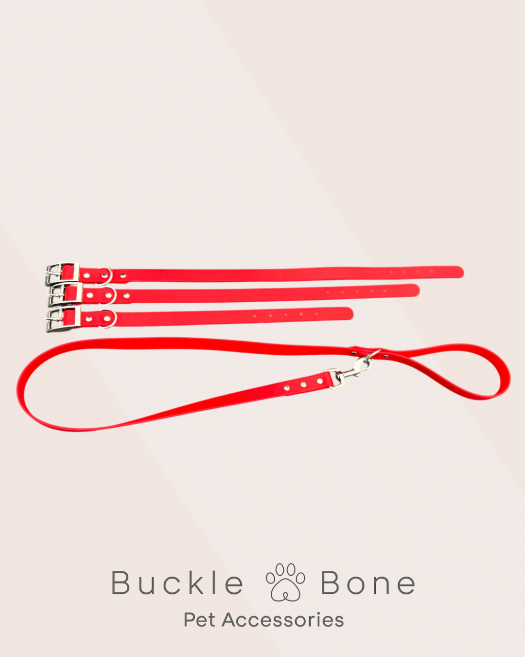 Red - Waterproof BioThane© Dog Collar