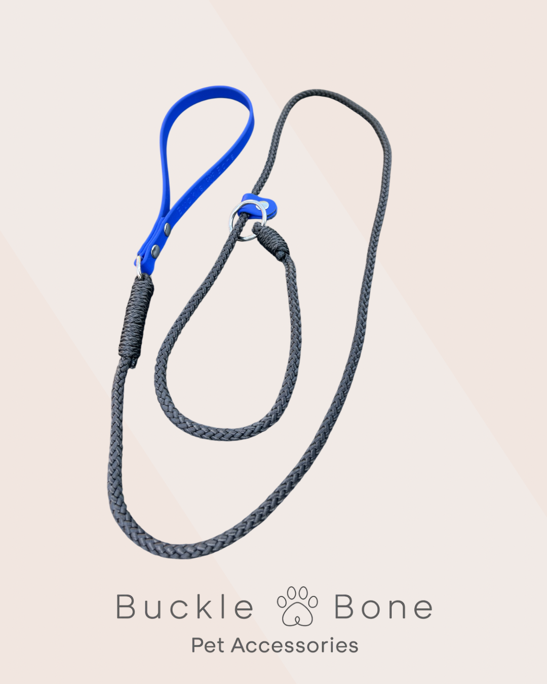 Mini-Me Rope Lead with BioThane® Handle - Royal Blue