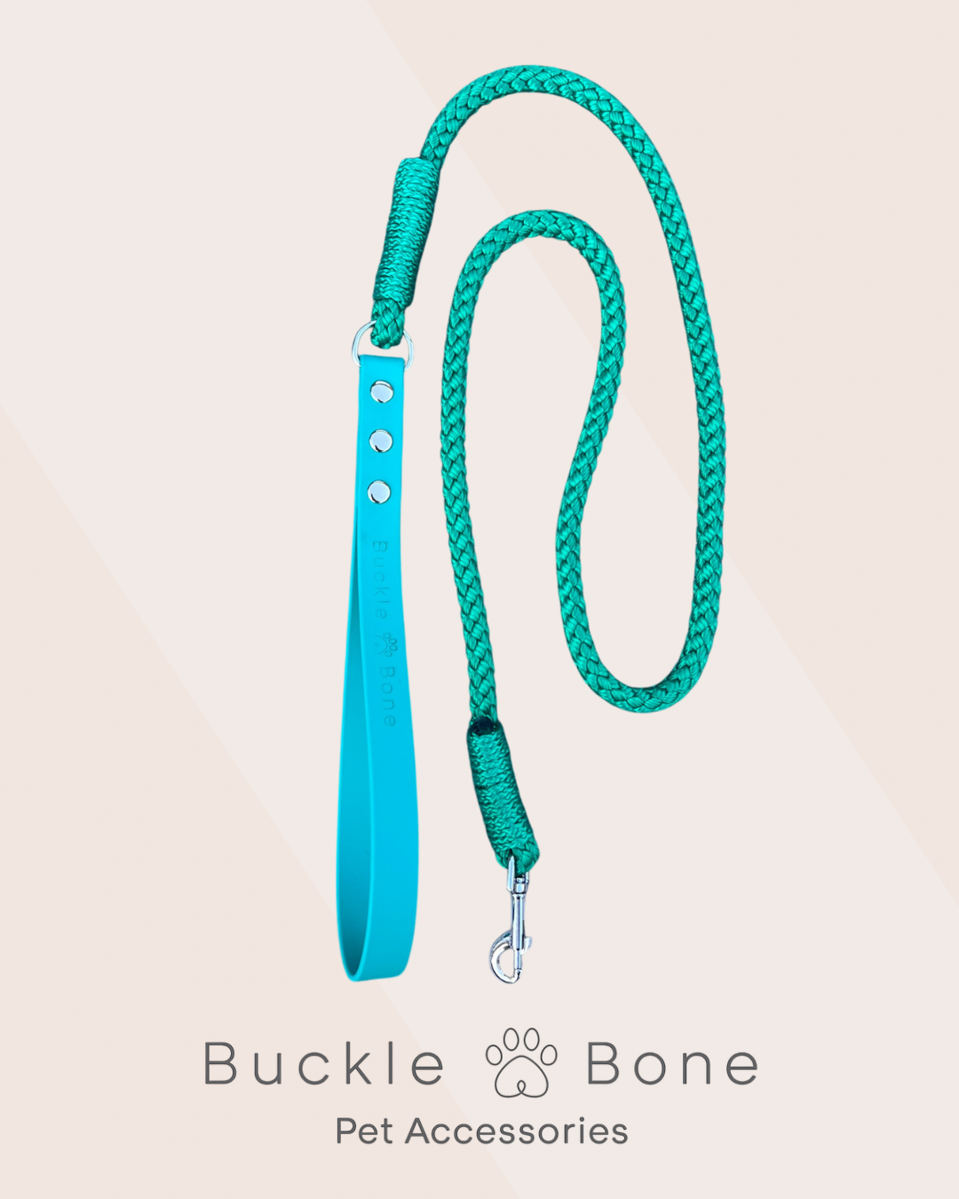 Rope Clip Biothane leads (Teal)