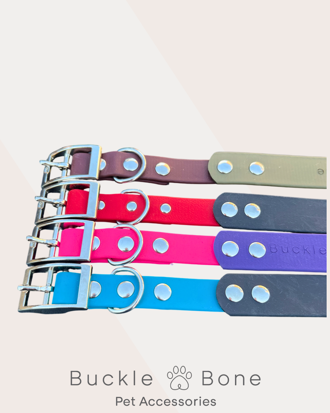 Twin Colour BioThane© Dog Collars