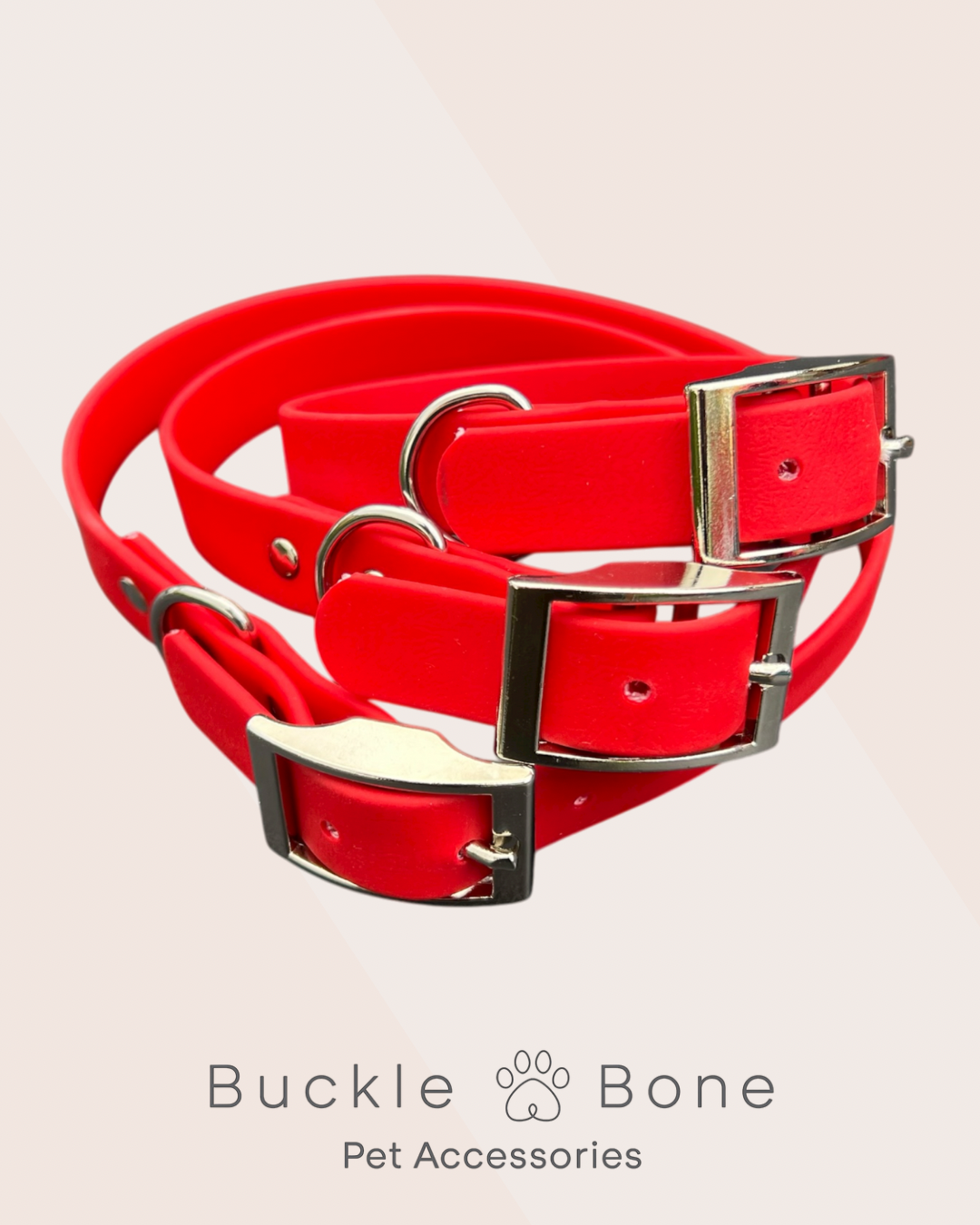 Red - Waterproof BioThane© Dog Collar