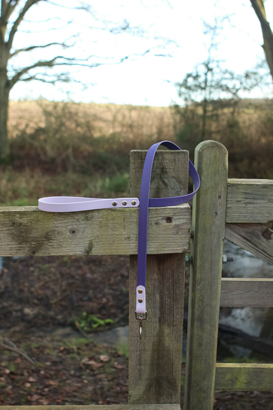 Twin Colour BioThane© Dog Lead Pastel purple & Violet