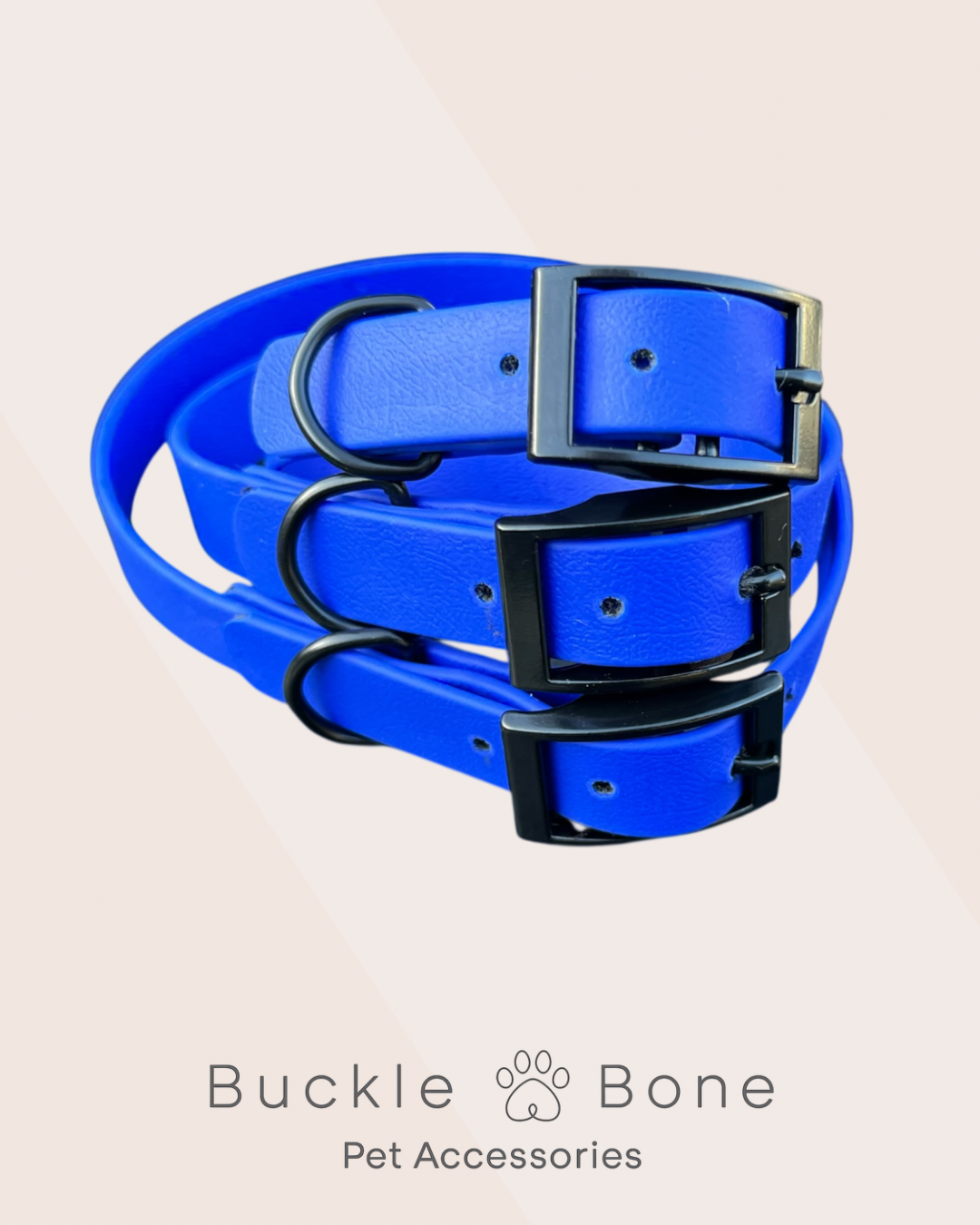 Dark Blue - Waterproof BioThane© Dog Collar