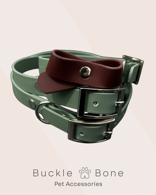 Classic BioThane© Collar - Foggy Green
