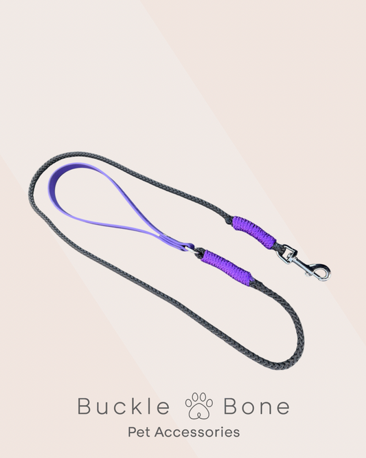 Mini-Me Rope Lead with BioThane® Handle - Violet