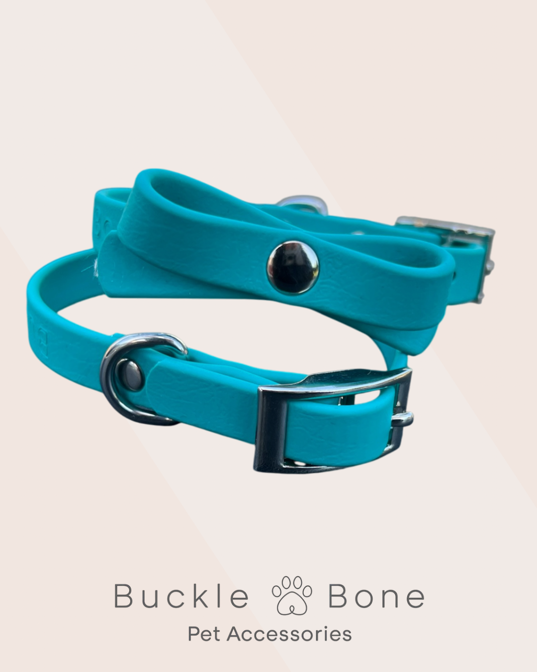 Mini-Me Dog Collar - BioThane© - Teal