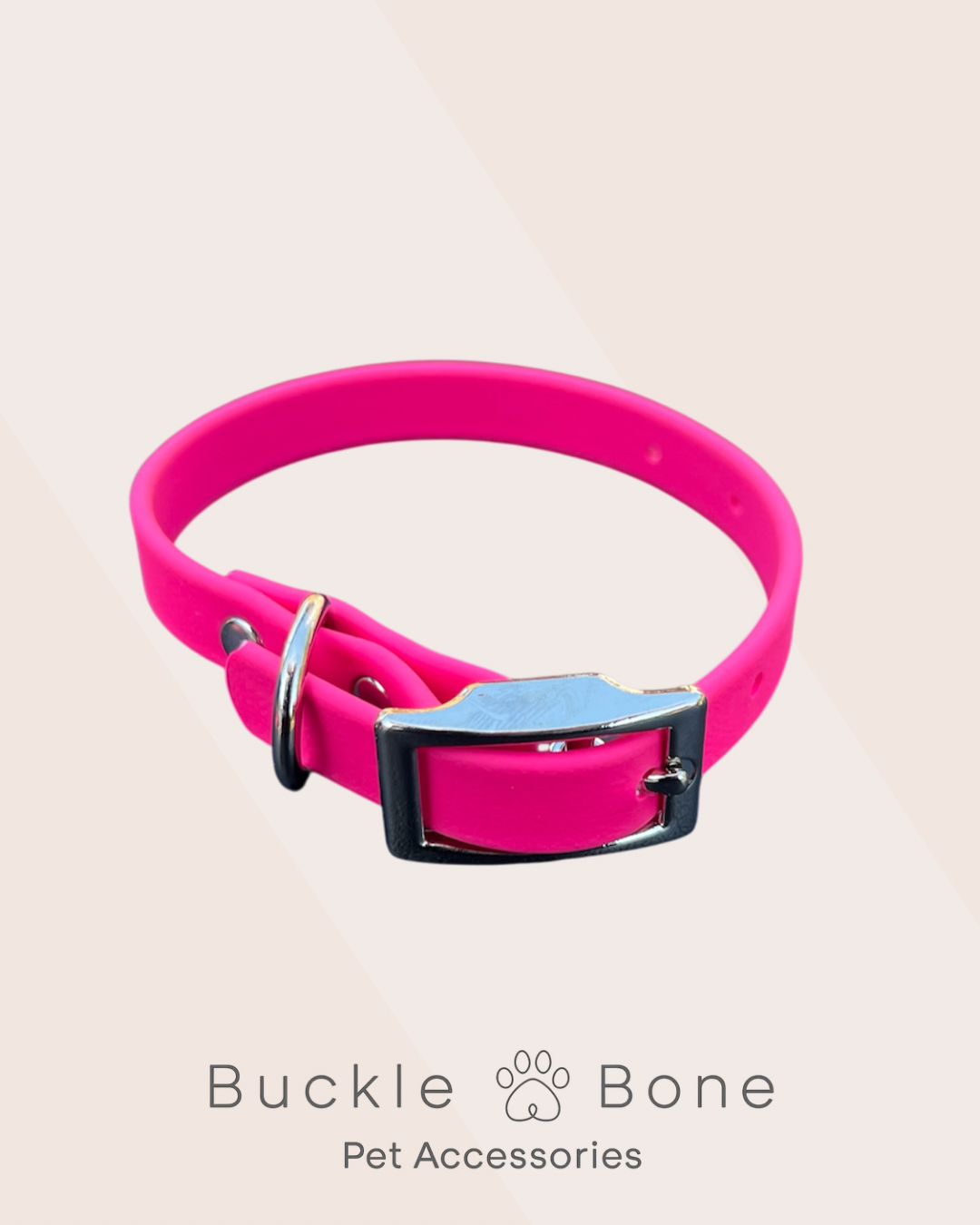 Mini-Me Dog Collar - BioThane© - Passion Pink