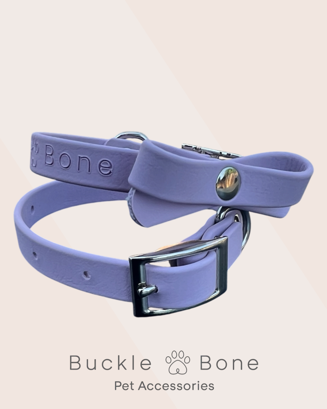 Mini-Me Dog Collar - BioThane© - Pastel Purple