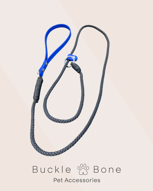 Mini-Me Rope Lead with BioThane® Handle - Royal Blue