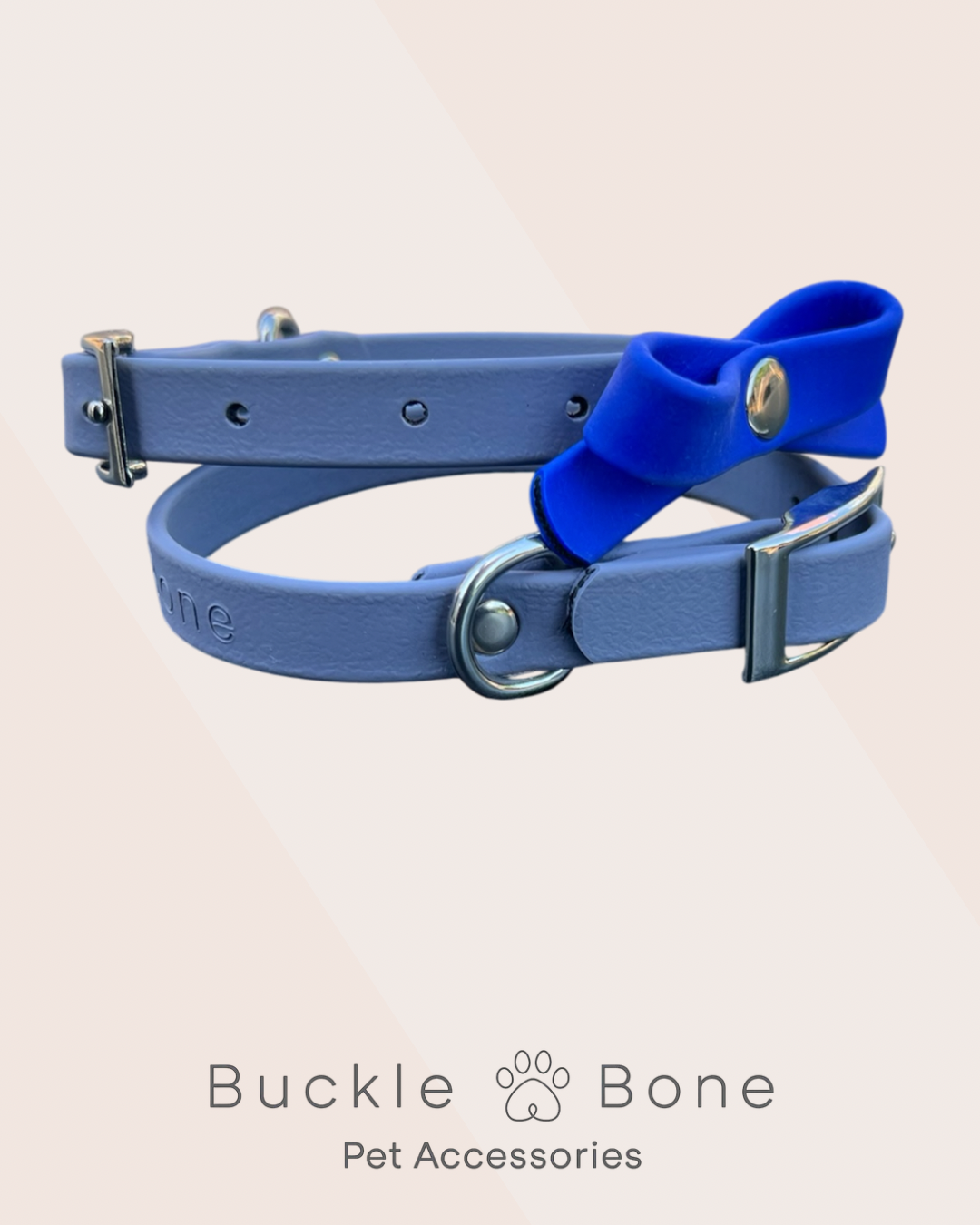 Mini-Me Dog Collar - BioThane© - Grey