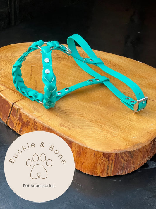 BioThane dog plaited harness - Made To Measure