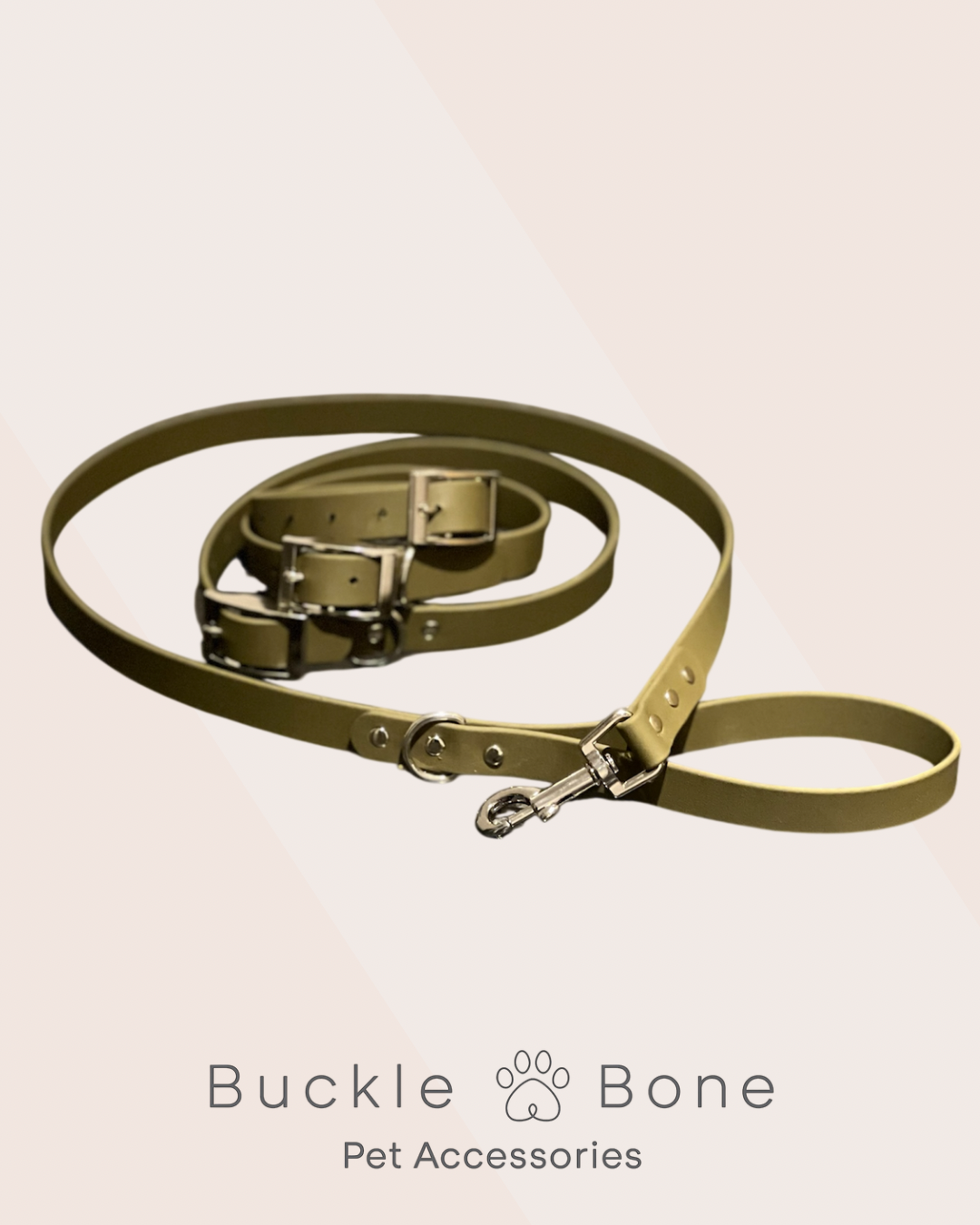 Millitary Green - Waterproof BioThane© Dog Lead