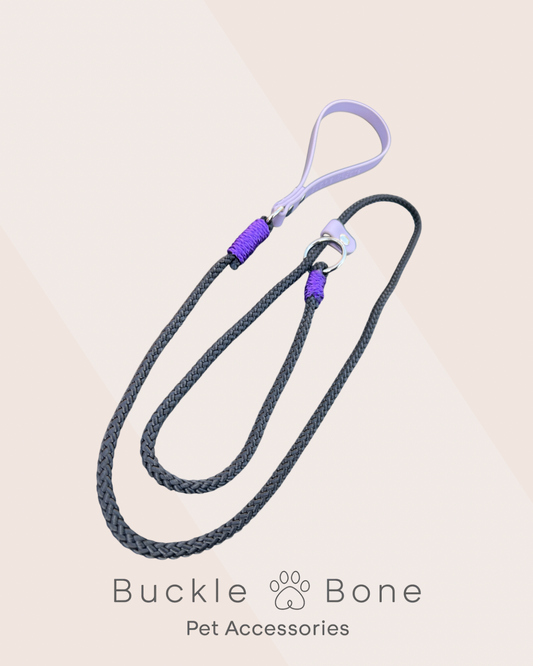 Mini-Me Rope Lead with BioThane® Handle - Pastel Purple