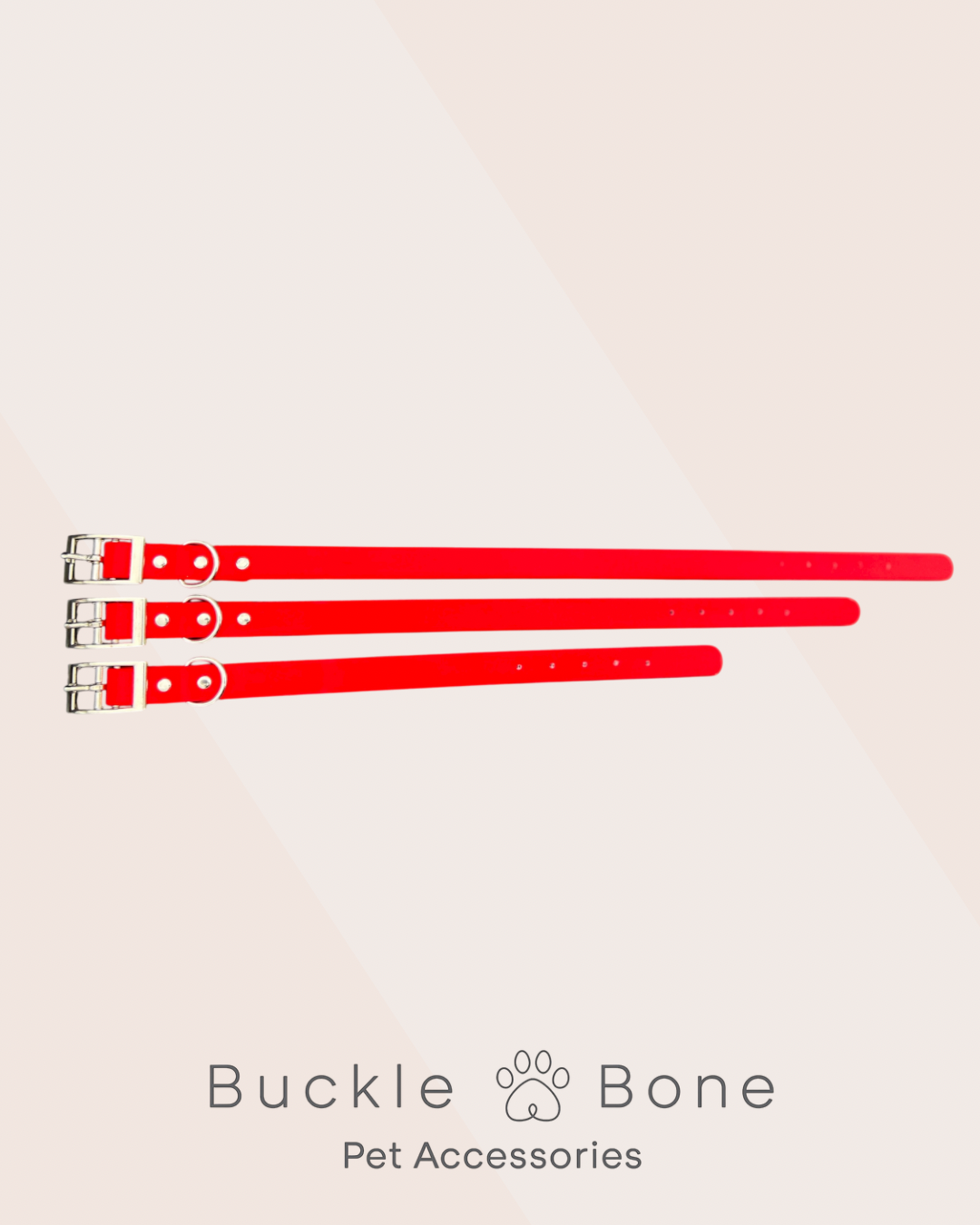 Red - Waterproof BioThane© Dog Collar