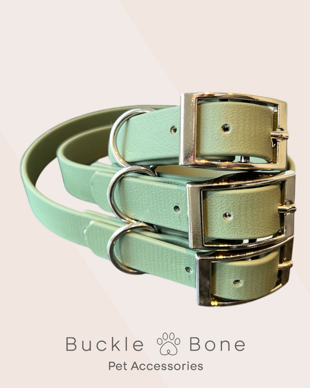 Foggy Green - Waterproof BioThane© Dog Collar