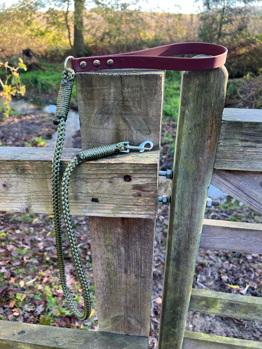 Rope Slip/Clip Biothane leads (Brown- Green)