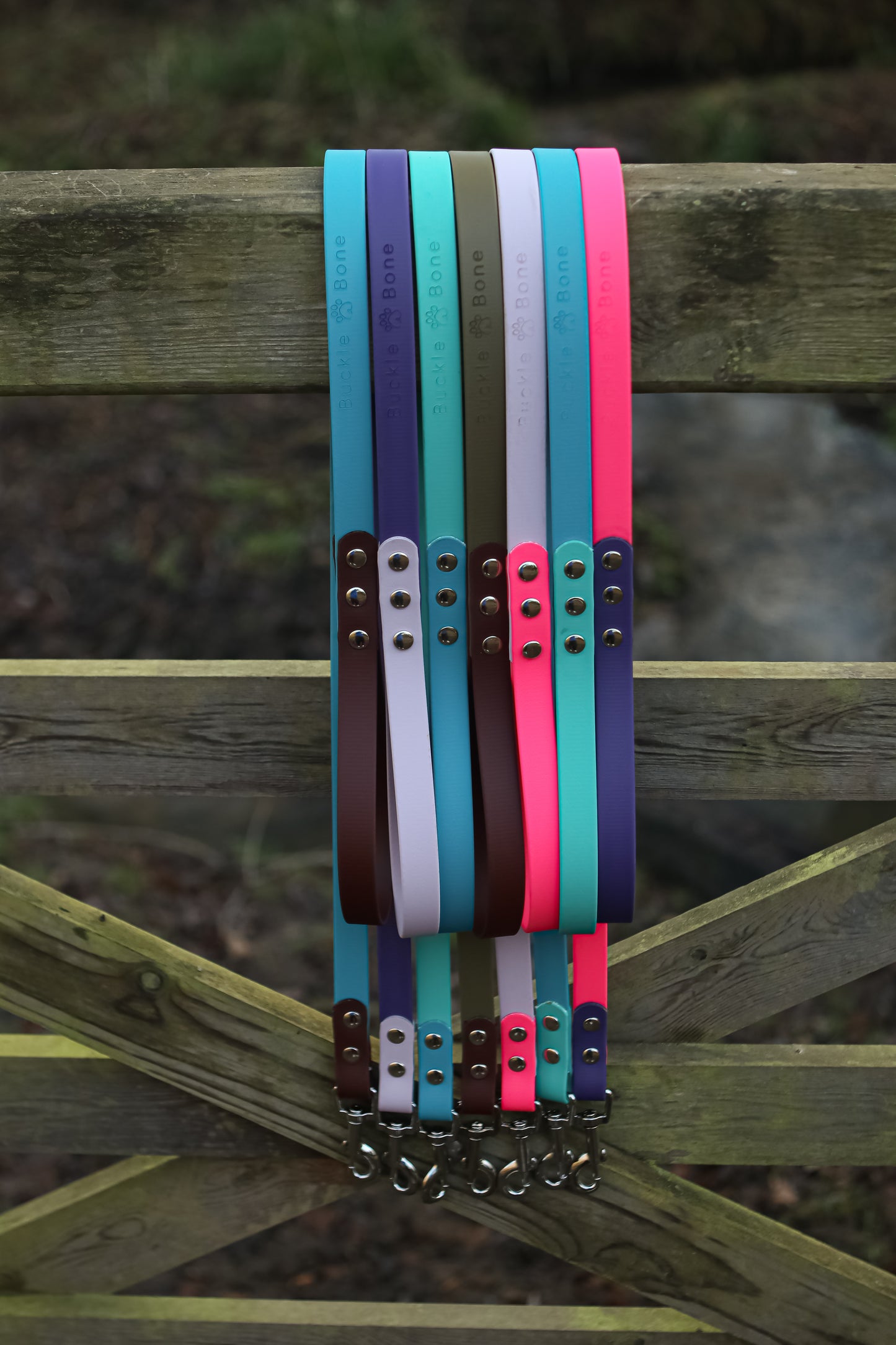 Twin Colour BioThane© Dog Lead Pink & Pastel Purple